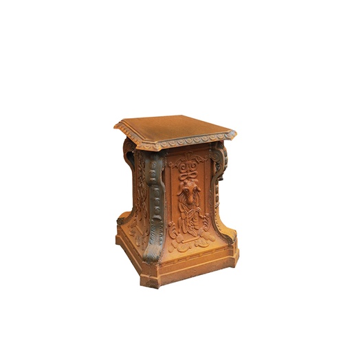 [19721] Urn Romano Base Cast Iron Rust