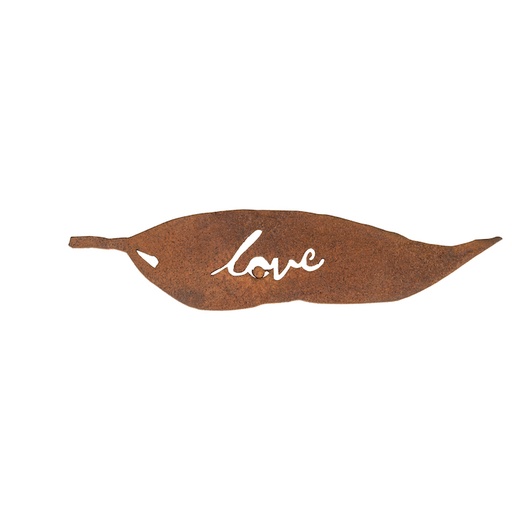 [19912] Tag Gum Leaf Love Corten