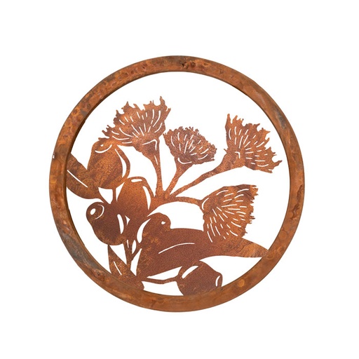 [20253] Wall Art Gum Flower Corten Lg-