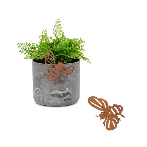 [20413] Pot Hanger Bee Corten Small