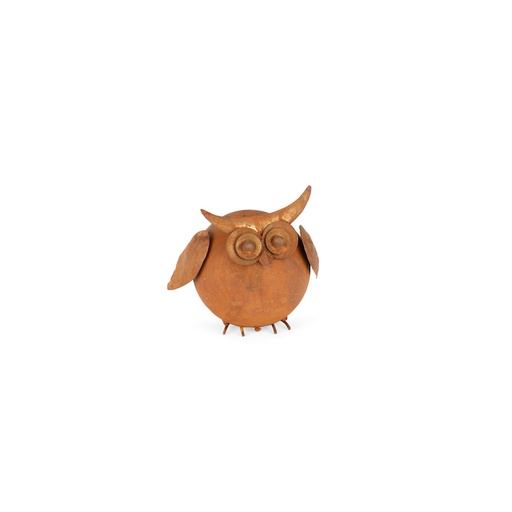 [20512] Round Owl Rust Small