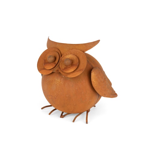 [20536] Round Owl Rust Large-