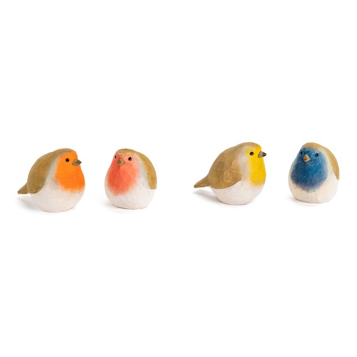 [21359] Round Birds Wood Assorted