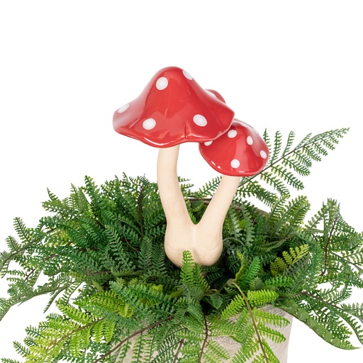 [21557] Mushroom Ceramic Red Double