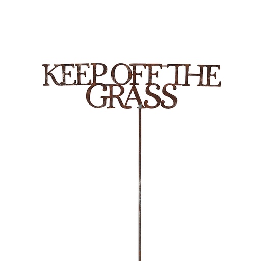 [21618] Stake Keep off the Grass Rust-