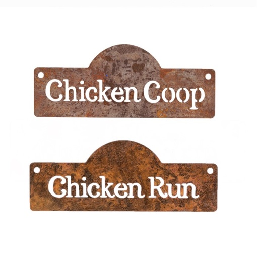 [21663] Sign Chicken Rust Asst-+