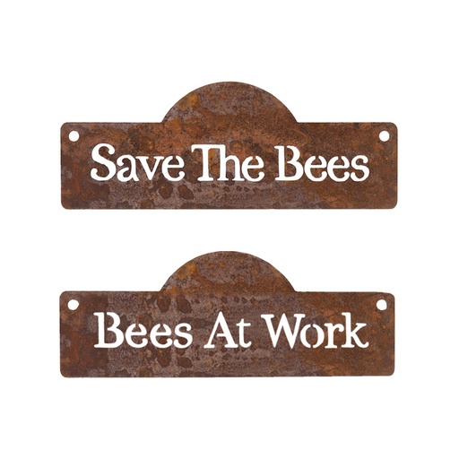 [21687] Sign Bees Rust Asst