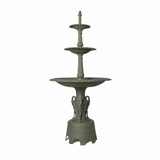 [22967] Fountain 3 Tier Crane Antique