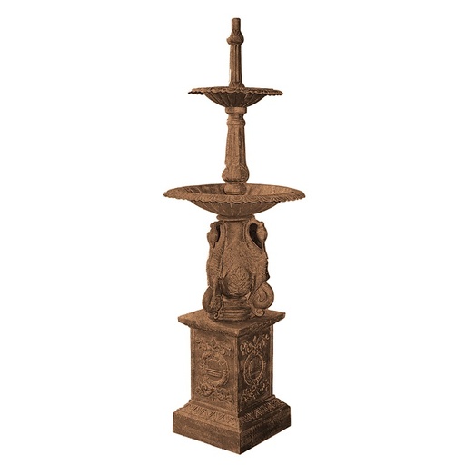 [23063] Fountain 2 Tier Square Rust