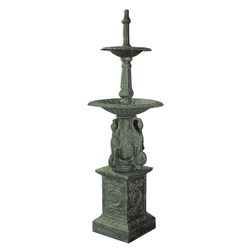 [23087] Fountain 2 Tier Square Verdigr