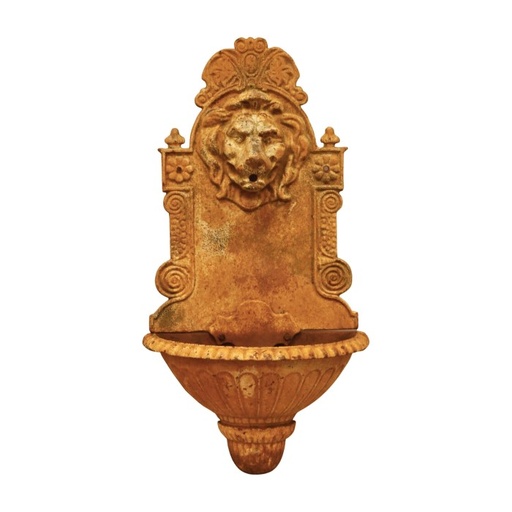 [23094] Fountain Wall Lion Head Rust