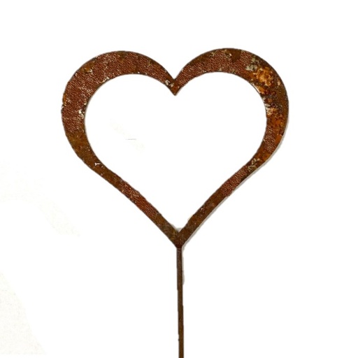 [23124] Stick Heart Frame Large Rust