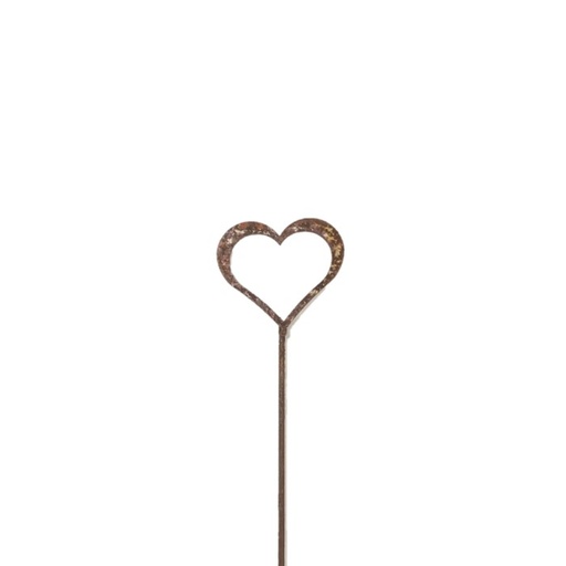 [23148] Stick Heart Frame Small Rust
