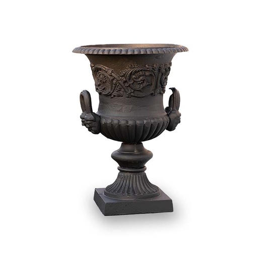 [24022] Urn Varese Cast Iron Black