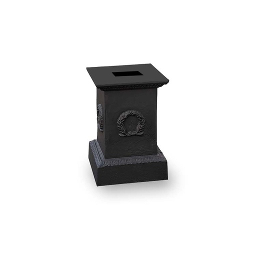 [24039] Urn Varese Base Cast Iro Black