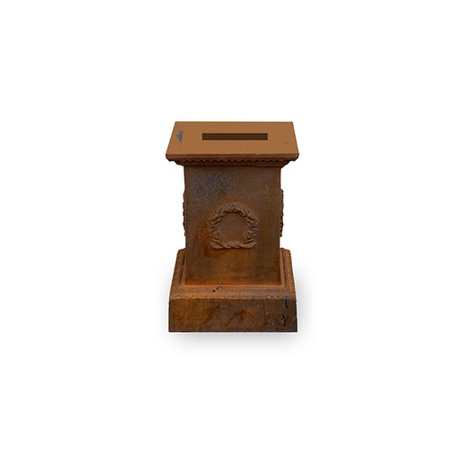 [24053] Urn Varese Base Cast Iron Rust
