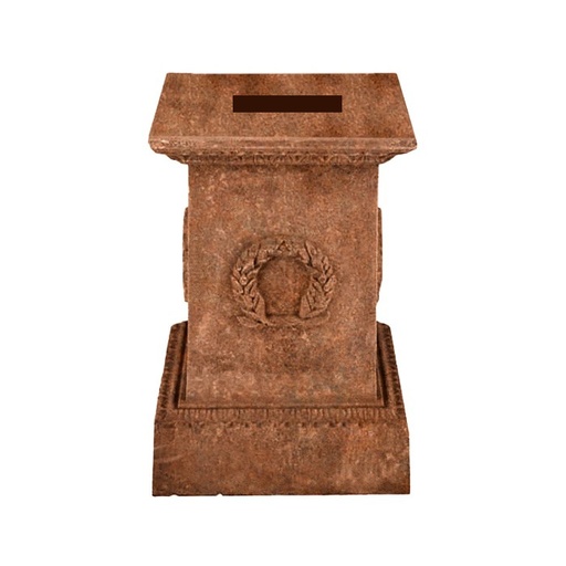 [24114] Urn Caserta Base Cast Iron Rus