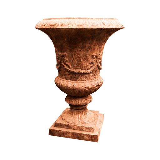 [24169] Urn Salerno Cast Iron Rust