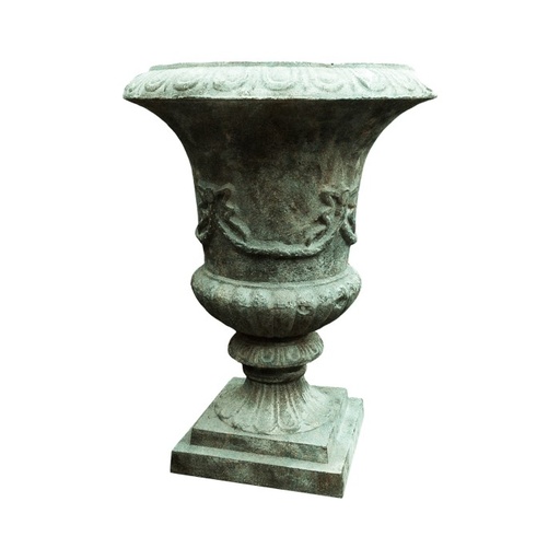 [24183] Urn Salerno Cast Iron Antique