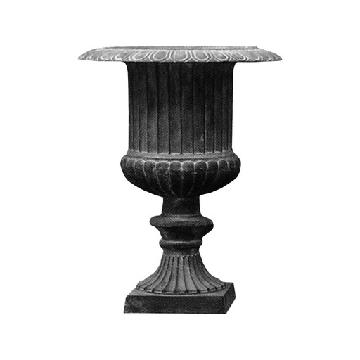 [24329] Urn Verona Cast Iron Black
