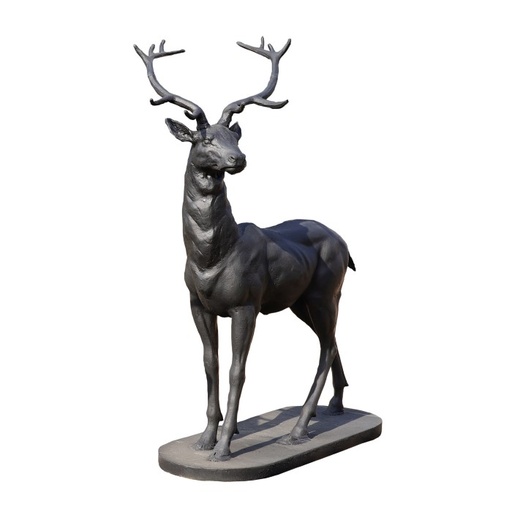 [24398] Stag Left Cast Iron Black