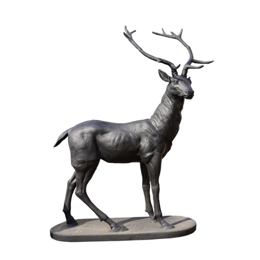 [24404] Stag Right Cast Iron Black