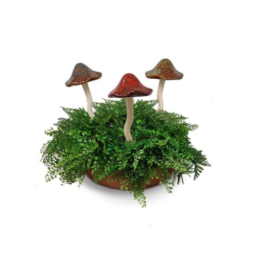 [24589] Mushroom Ceramic Asst Large