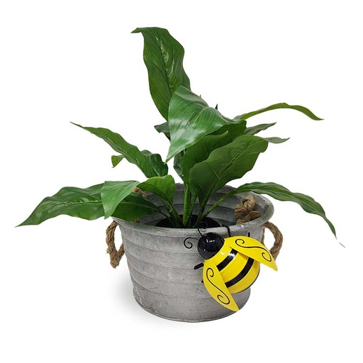 [25036] Bee Yellow Pot Sitter Small