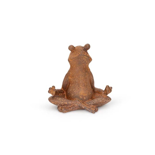 [25128] Yoga Frog Sitting Cast Iron