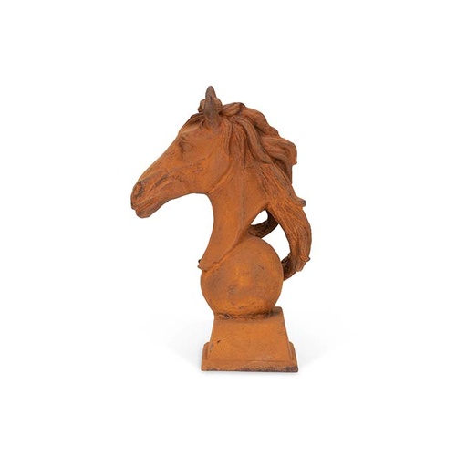 [25418] Horse Head on Ball Cast Irn S2