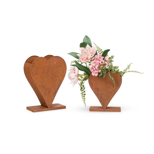 [25609] Heart Planter Standing S/2