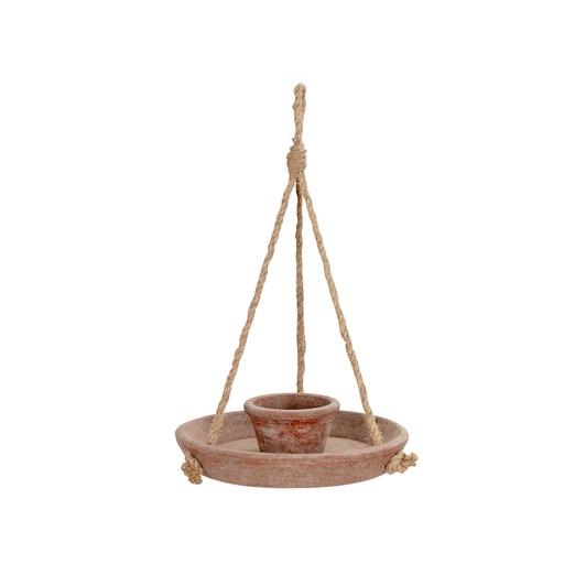 [26927] Bird Feeder Terracotta Aged