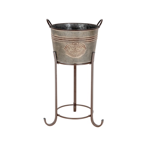[27306] Pot and Stand Zinc Set