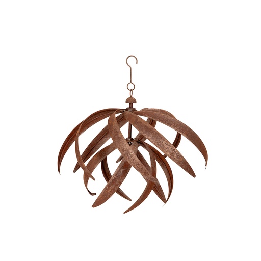 [27573] Lotus Windspinner Hanging Rust