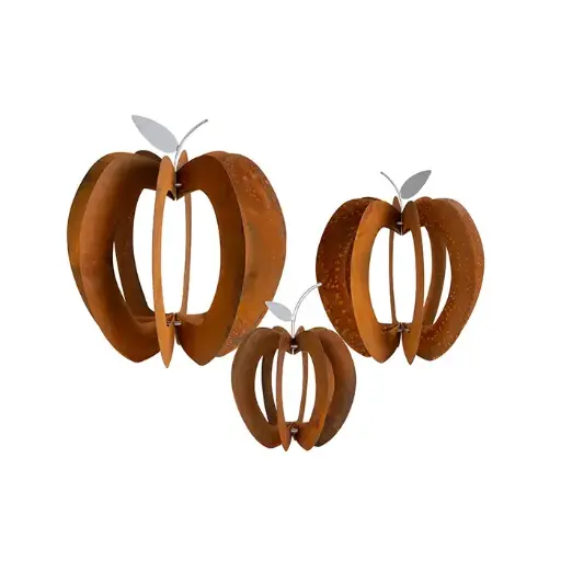 [27658] Apple Sculpture Corten S/3