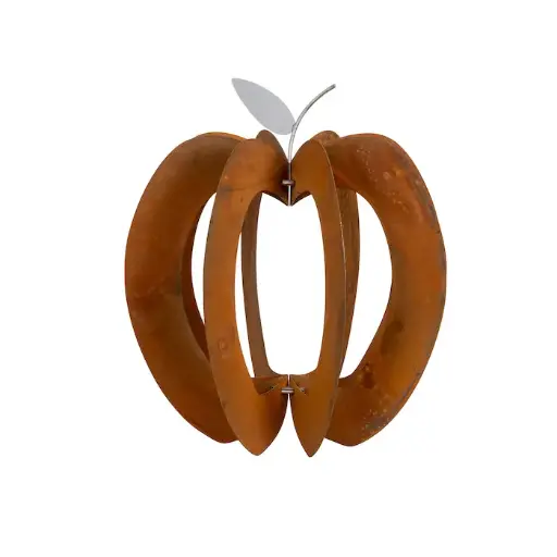 [27665] Apple Sculpture Corten Medium