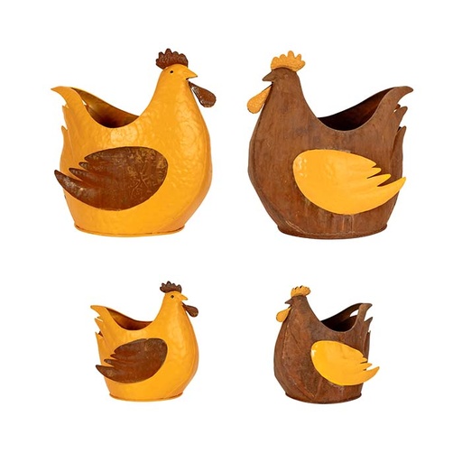 [27900] Fat chook terra/rust mixed S/2