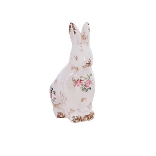 [28709] Rose Rabbit Ceramic