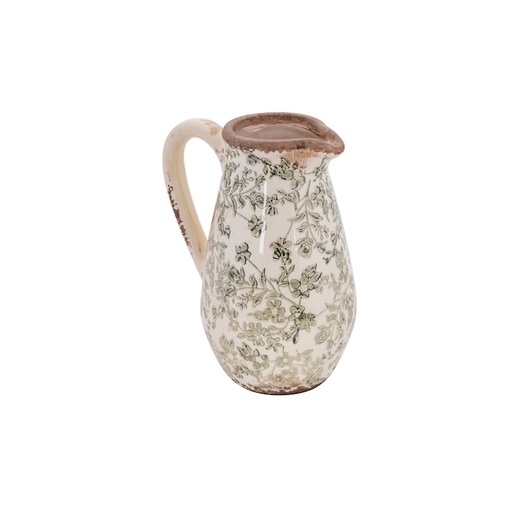 [28785] Jug Green Tall Ceramic