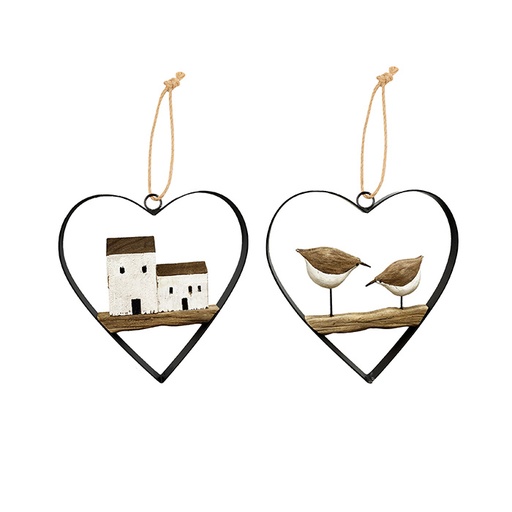 [29201] 20cm Decor Heart House/Bird