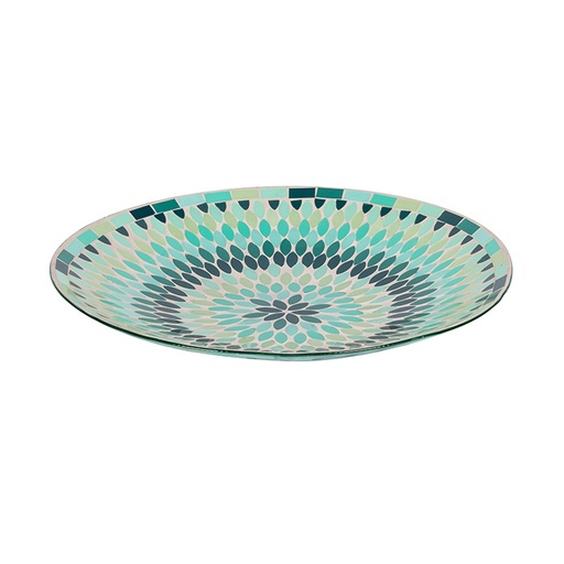 [29751] Mosaic Bird Bath Bowl Green