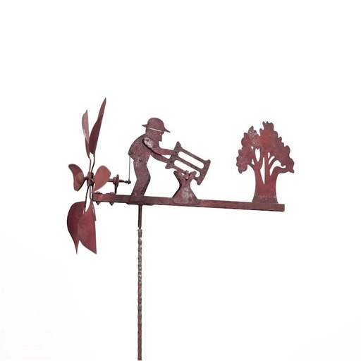 [4635] Wind Spinner Lumberjack Rust