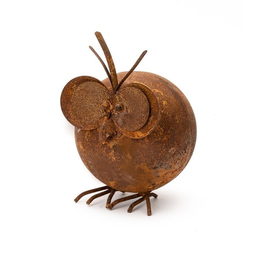 [4925] Round Bird Rust Medium