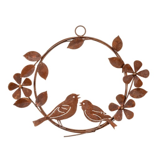 [5182] Bird and Flower Wreath Rust