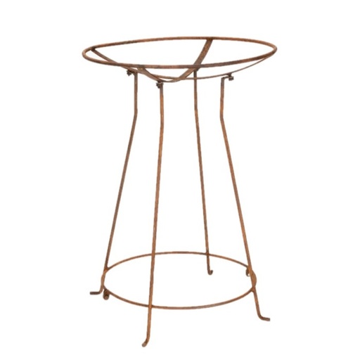 [5625] Bird Bath Stand Round Rust>