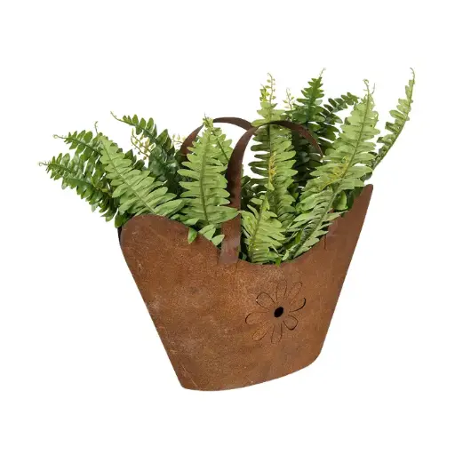 [5953] Planter Handbag Rust Large