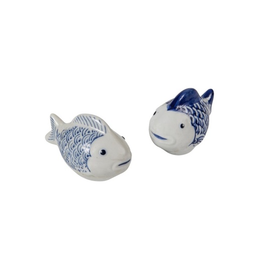 [6950] Floating Fish Porcelain Small