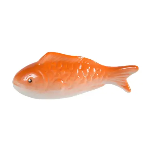 [7339] Floating Goldfish Porcelain Lg