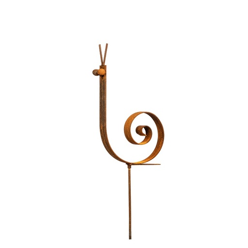 [9104] Stake Snail Rust Small