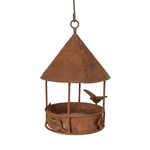 [9487] Bird Feeder House Rust